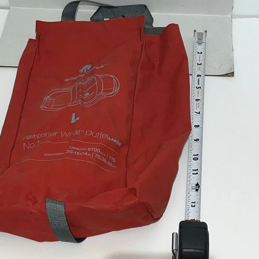 Eagle Creek Flashpoint Red Large Packable No Matter What Duffel‎ Travel Bag